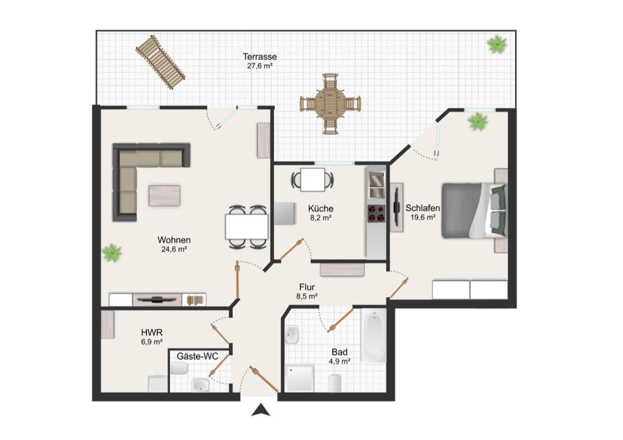 Villa Mare Meerblick 글룩스부르크 외부 사진